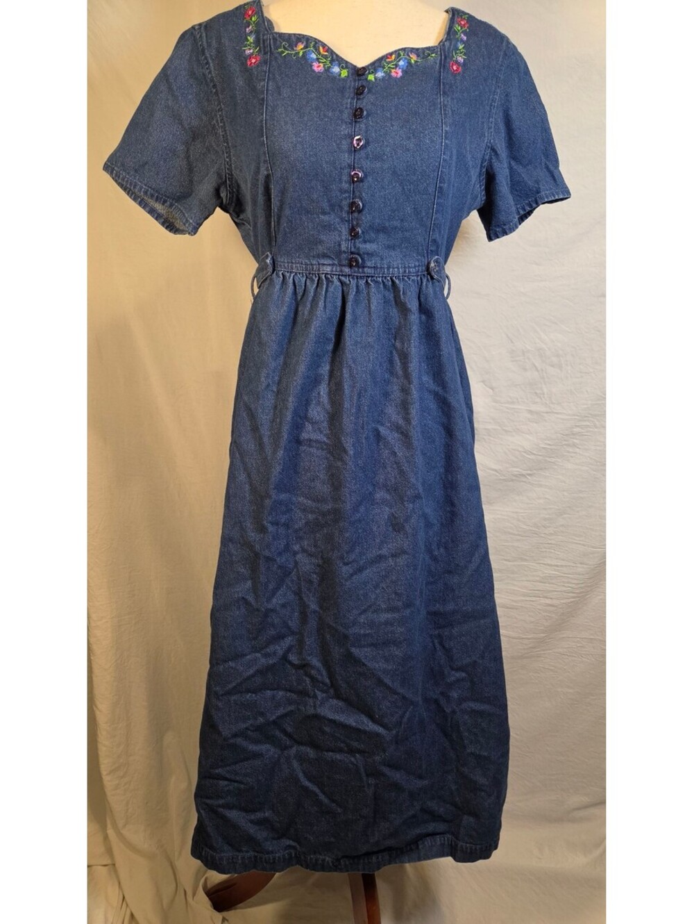 Vintage Erika denim dress size petite medium